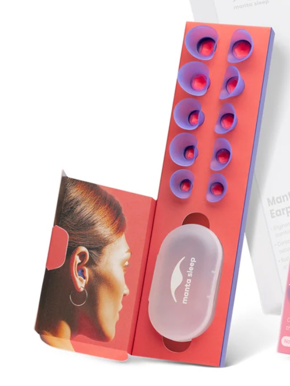 Mantra sleep earplug pack. 5 different sizes with case, NWT